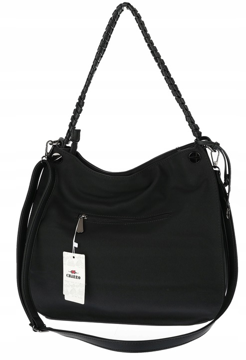 Torebka Damska Shopperka Worek Pojemna Modna Duża Torba CH7716 Czarna