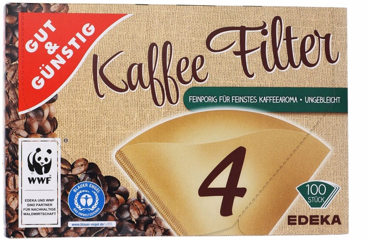 5 x FILTRY do kawy 4 papierowe do ekspresów 100 sztuk