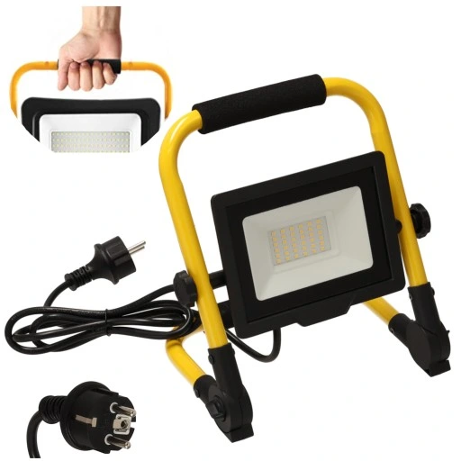 HALOGEN LED 50W Roboczy Budowlany IP65 z Uchwytem