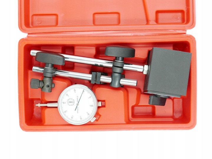 CZUJNIK ZEGAROWY + STATYW MAGNETYCZNY SPRAWDZANIA BICIA TARCZ HAMULCOWYCH