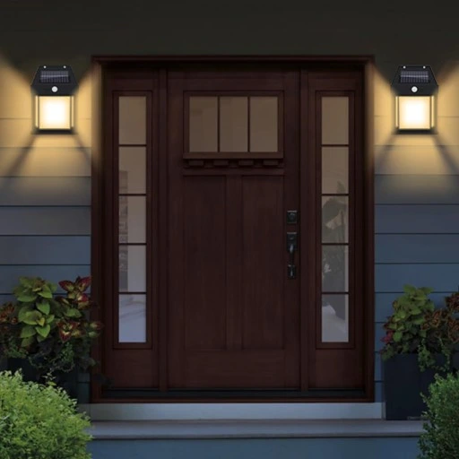 Lampa solarna Kinkiet ścienny z czujnikiem ruchu i zmierzchu 2 kolory