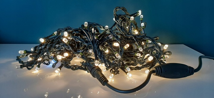 Kurtyna Świetlna LED 120 Sople Białe Ciepłe Flash Zewnętrzna IP44 8,7 m