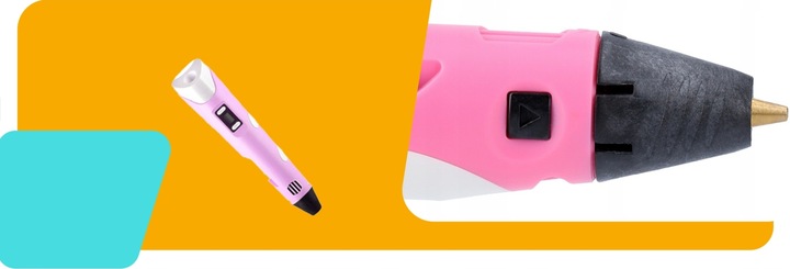 DŁUGOPIS 3D DRUKARKA 3D DLA DZIECI RÓŻOWY + WKŁAD 310m + MATA + SZABLONY