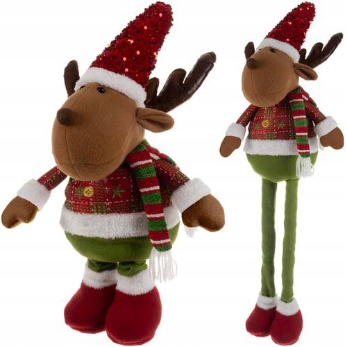 RENIFER SKRZAT TELESKOPOWY Świąteczny KRASNAL GNOM 95 cm 22329