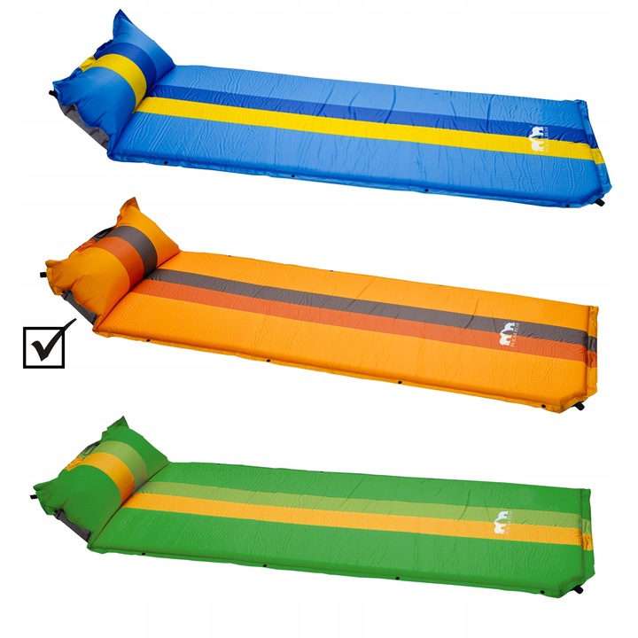 MATA SAMOPOMPUJĄCA Z PODUSZKĄ MATERAC karimata kempingowa POD NAMIOT BIWAK