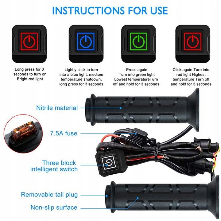 Manetki podgrzewane X-ATV + kciuk podgrzewany AT-08318-X