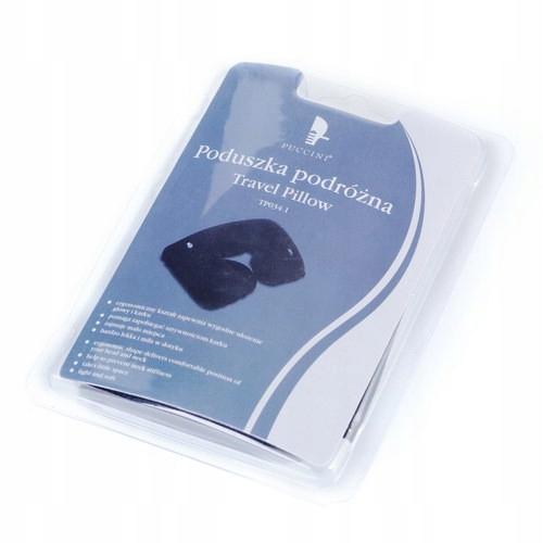 Poduszka Podróżna Dmuchana Rogal Na Szyję Zagłówek PUCCINI Czarny TP034 1