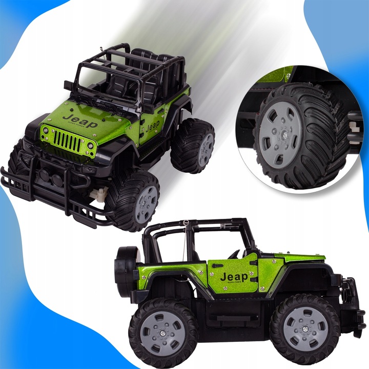 SAMOCHÓD AUTO TERENOWE JEEP RC 1:20 METALOWE ZDALNIE STEROWANE DLA CHŁOPCA