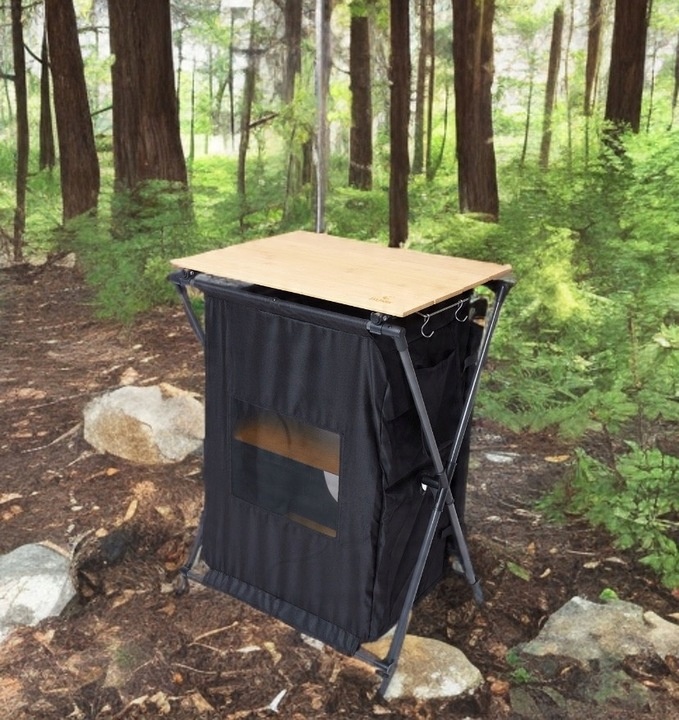 Stół turystyczny Froyak 46 x 60 x 85 cm czarny idealny na biwak