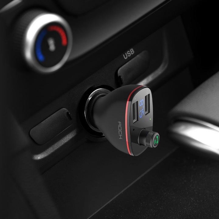 ROCK B300 TRANSMITER FM BLUETOOTH+ŁADOWARKA 2xUSB