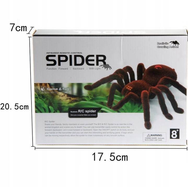 PAJĄK TARANTULA ZDALNIE STEROWANY RC + PILOT 8+