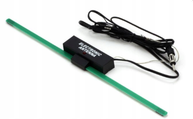 AMIO ANTENA SAMOCHODOWA Z WZMACNIACZEM DŁ. 34CM, DŁ. KABLA 2,1M