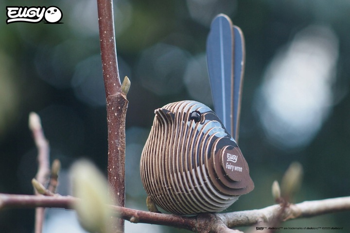 Strzyżyk Ptaszek Eugy. Eko Układanka Puzzle 3D