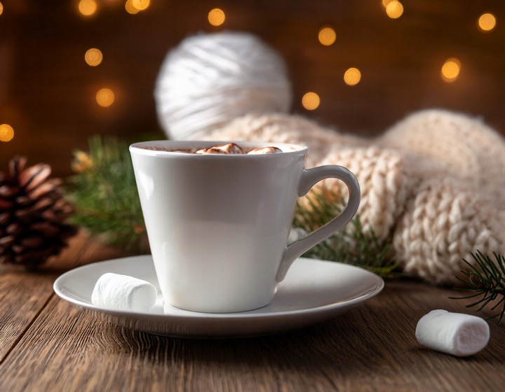 6 x BIAŁE FILIŻANKI ZE SPODKAMI 230 ml, DO KAWY