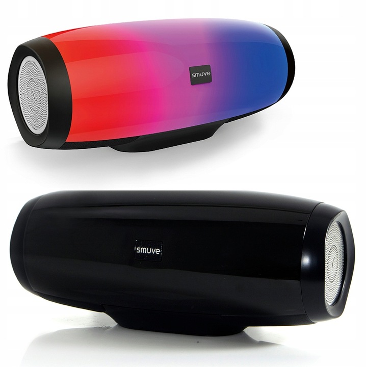 Głośnik Bluetooth Bezprzewodowy SMUVE Aura TWS USB FM XBass + LCD RGB