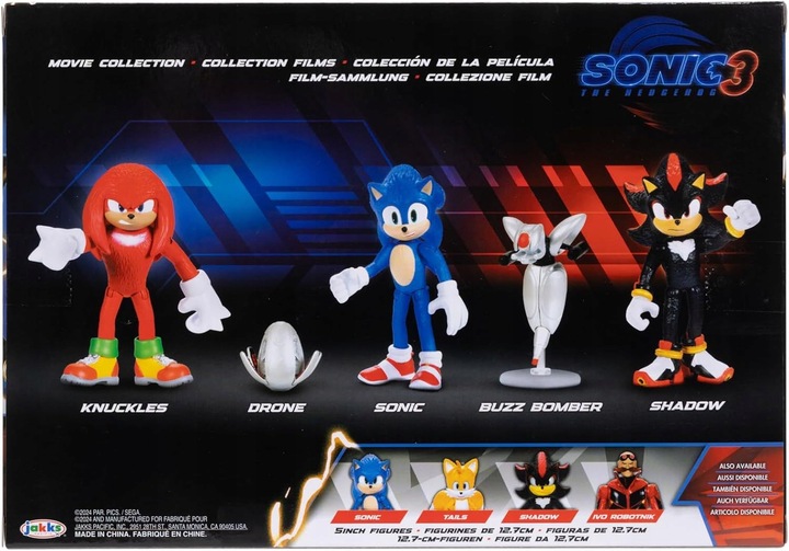 SONIC 3 MOVIE - 2.5 FIGURE MULTI-PACK WAVE 1(424084) (FIGURKA)