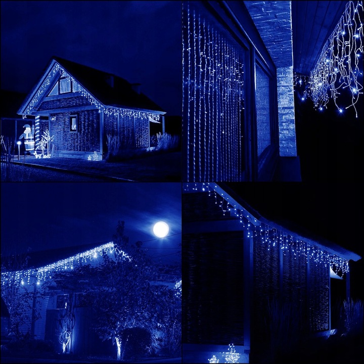 SOPLE FLASH 300 LED ZEWNĘTRZNE NIEBIESKIE CHOINKOWE lampki z Flashem