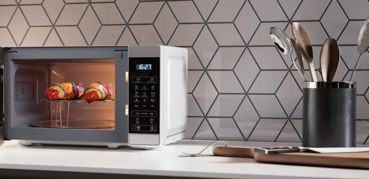 Kuchenka mikrofalowa Sharp YC-MG02E-S Grill 800W