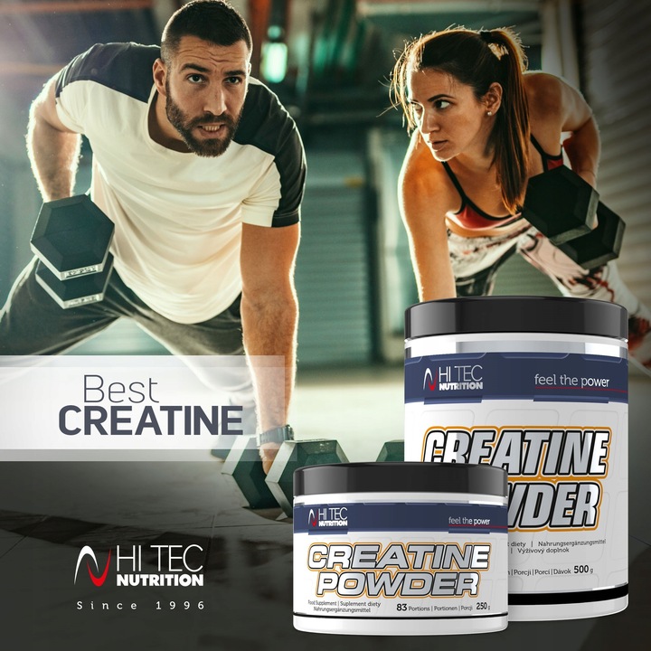 HI TEC Creatine Powder- 500g MONOHYDRAT MASA SIŁA