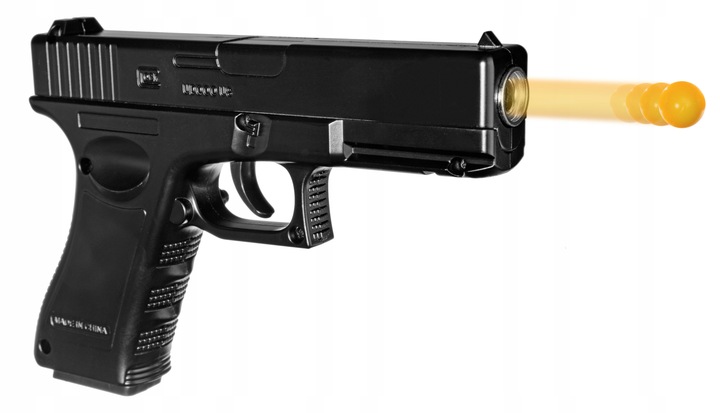 PISTOLET NA KULKI PLASTIKOWE GLOCK C7 METALOWY CZARNY GRATIS 500 KULEK