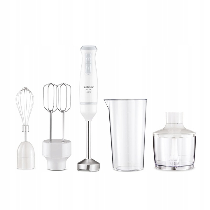 BLENDER MIKSER ZELMER ZHB4563S 800W TURBO STALOWA STOPA + AKCESORIA