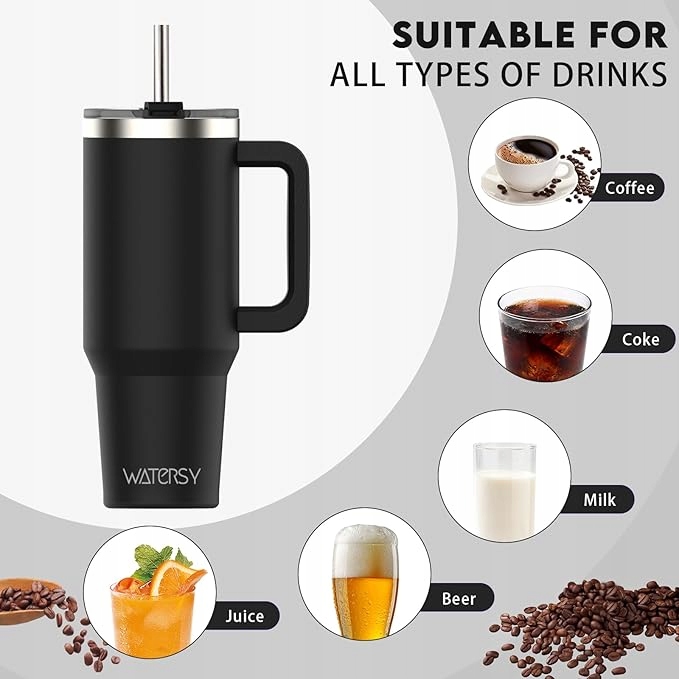 WATERSY Kubek do kawy na wynos, kubek termiczny 1,182L
