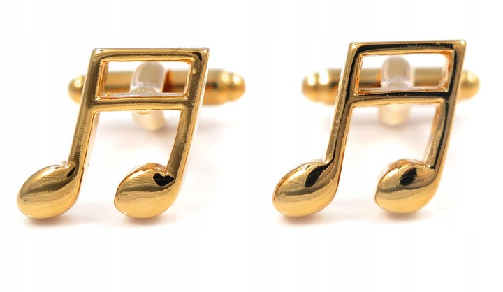 Złote spinki do mankietów koszuli- nuty U40
