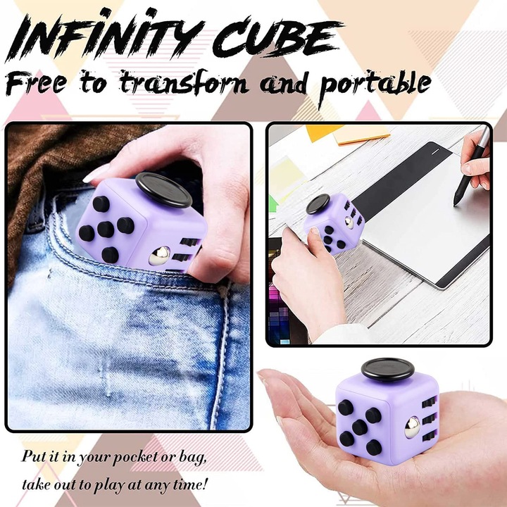 4X HAND CUBE KOSTKA ANTYSTRESOWA FIDGET CUBE TOYS przyciski pokrętła w dłoń