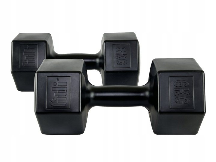 HANTLE 6KG zestaw hantli 6 kg CIĘŻARKI DO ĆWICZEŃ hantle bitumiczne 2szt