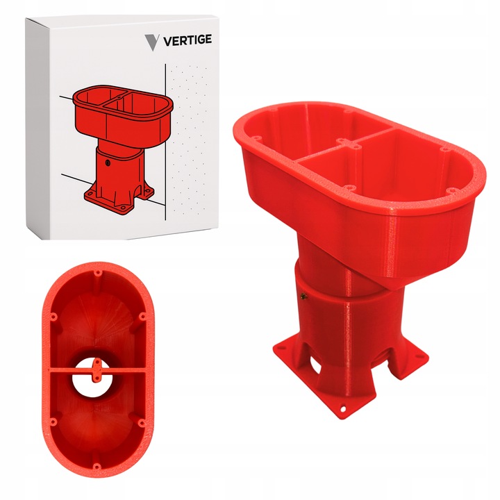 Podwójna puszka elektryczna do elewacji 200mm regulowana do styropianu