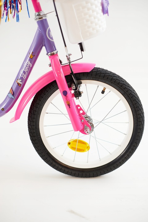 Rower 16" cali dziecięcy dla dziewczynki fotelik, kółka boczne,frędzle,kosz