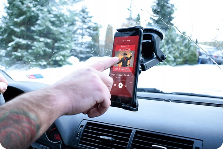 UCHWYT SAMOCHODOWY DO TABLETA 4-11' NA SZYBĘ DESKĘ