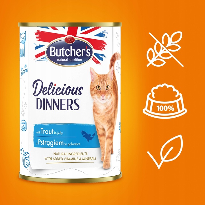 Butcher's mokra karma dla kota Delicious Dinners 40x400g mix