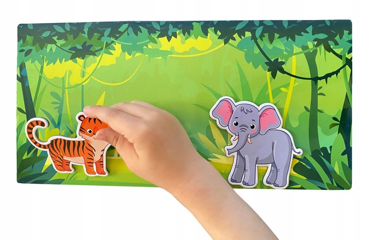 Zwierzęta Świata magnes układanka magnetyczna 81 szt