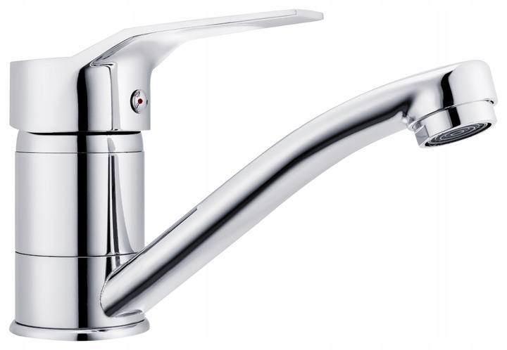 BATERIA UMYWALKOWA NISKA Z RUCHOMĄ WYLEWKĄ STOJĄCA CHROM SREBRNA