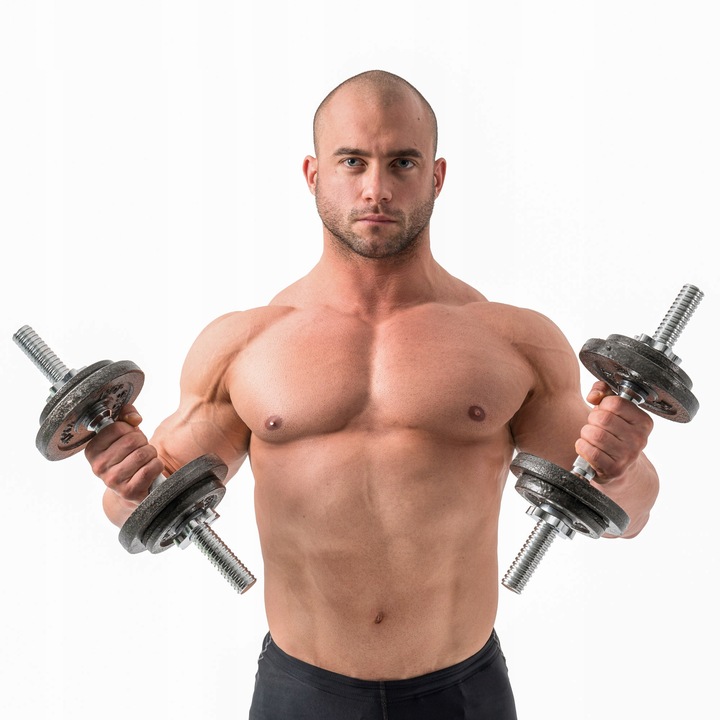 GRYF stalowy pełny odlew prosty 40cm 30mm chromowany hantle śrubowy zaciski