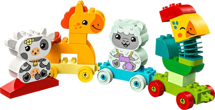 LEGO Duplo 10412 Pociąg ze zwierzątkami Koń Duże Klocki Dla 2 3 4 latka