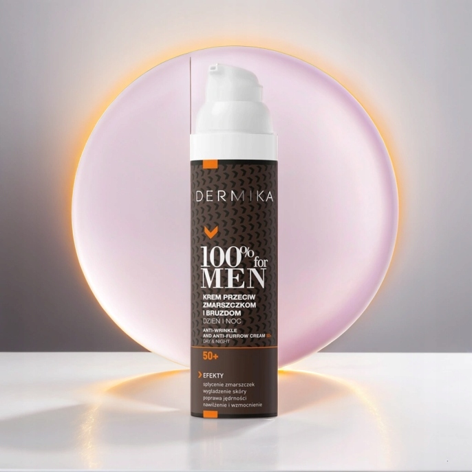 DERMIKA Krem Do Twarzy Dla Mężczyzn 50+ Przeciwzmarszczkowy 100% For Men