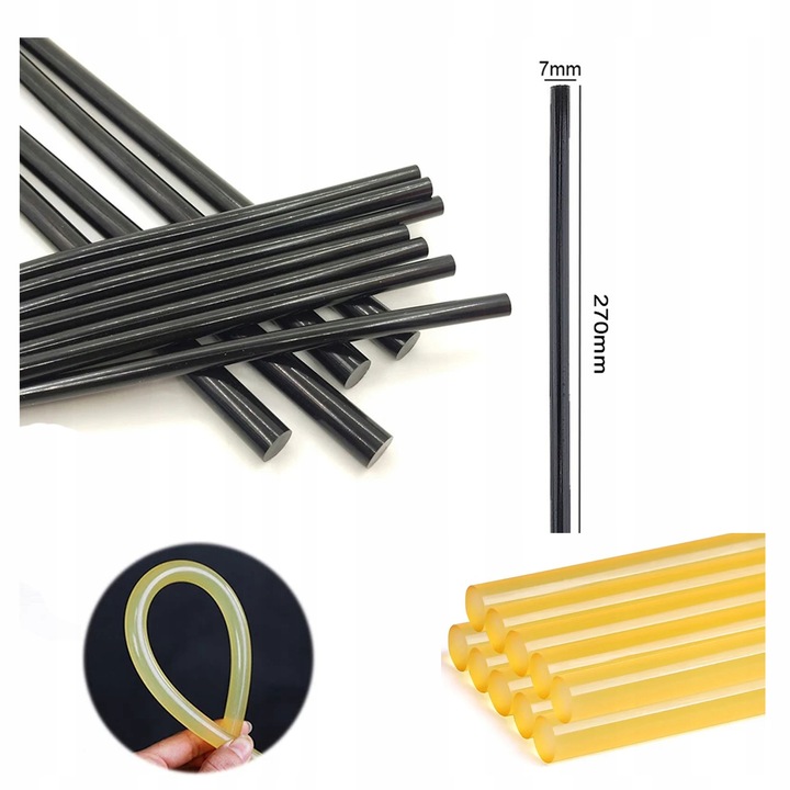 MINI PISTOLET DO KLEJU KLEJENIA NA GORĄCO CIEPŁO + KLEJ LASKI SZTYFTY X10