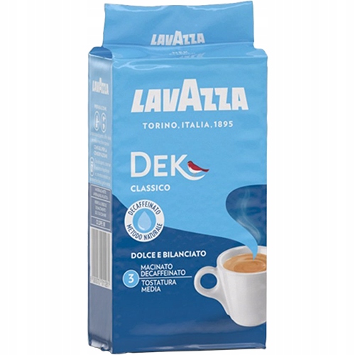 KAWA Lavazza mielona Bezkofeinowa DEK CLASSICO 250gr