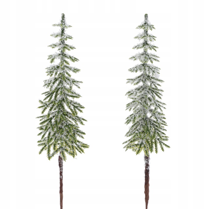 Mini choinki na druciku 44 cm ozdoby do stroika dekoracje świąteczne 12 szt