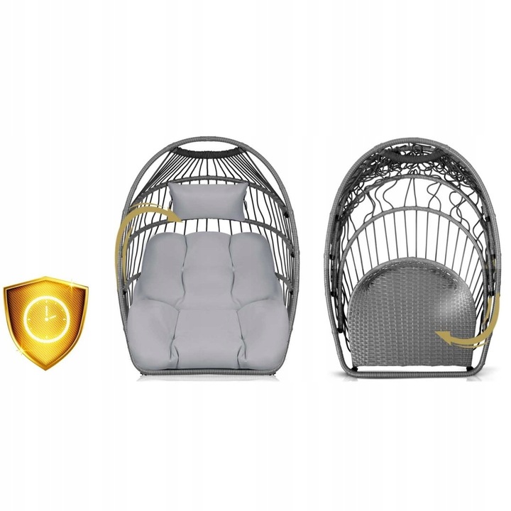 FOTEL OGRODOWY WISZĄCY + GRATIS SZARE PODUSZKI