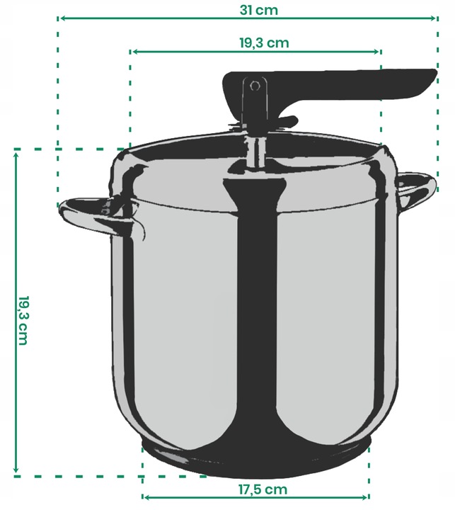 Szybkowar 7L na Gaz Indukcje Garnek ciśnieniowy do szybkiego gotowania STAL