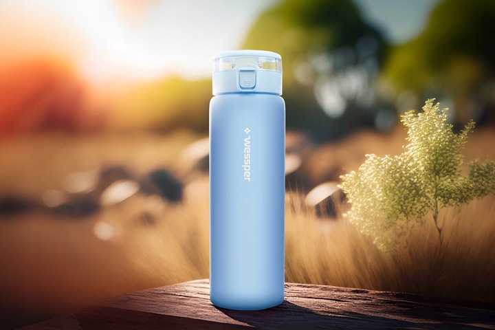 SZKLANA Butelka filtrująca Wessper ActiveMax 0,68l niebieska + 3x Filtr