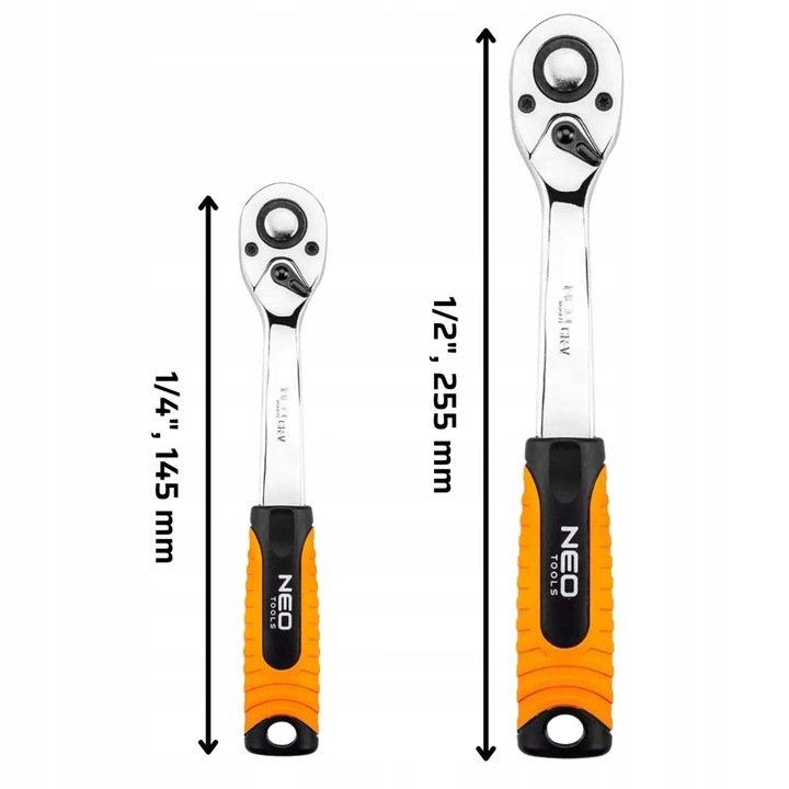 Zestaw 2 szt. Grzechotka 72T Treszczotka 1/2 + 1/4 Duża i Mała NEO