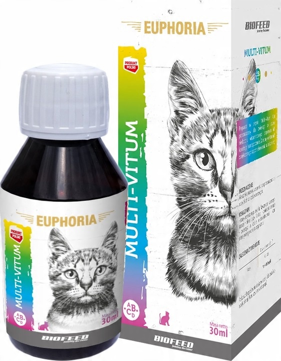 BIOFEED SUPLEMENTY Multiwitamina dla kota 30ml + Olej z łososia omega 500ml
