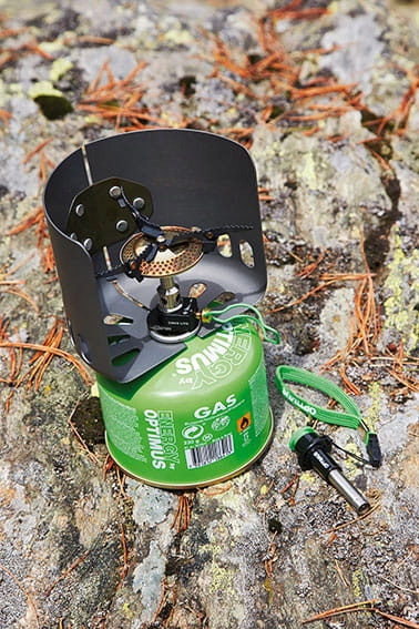 Osłona na palnik Optimus Clip-on Windshield for Gas Canisters szary