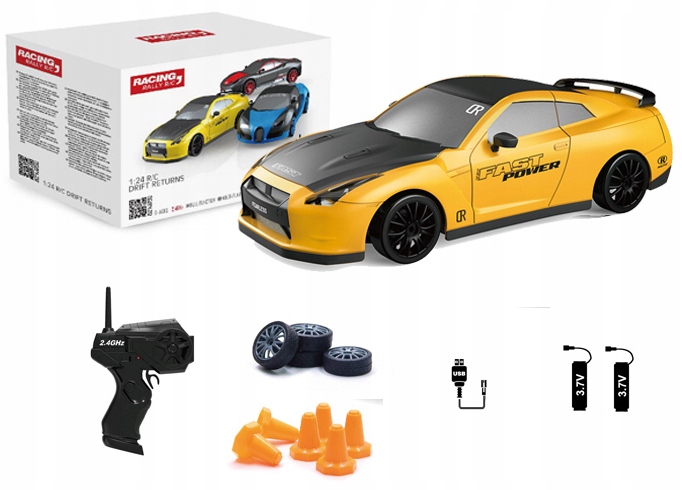 SAMOCHÓD DO DRIFTU NA PILOTA AUTO RC ZDALNIE STEROWANE 4x4 AKUMULATOR X 2