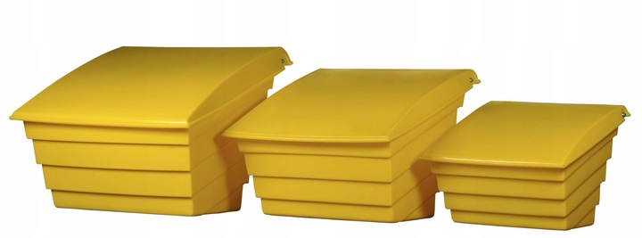 POJEMNIK skrzynia piasek piach sól drogową sorbent 70L PPM 70 litrów ŻÓŁTY