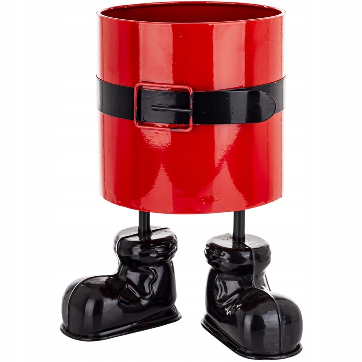 Osłonka Doniczka Świąteczna figurka Mikołaj stojak na choinkę 26 cm